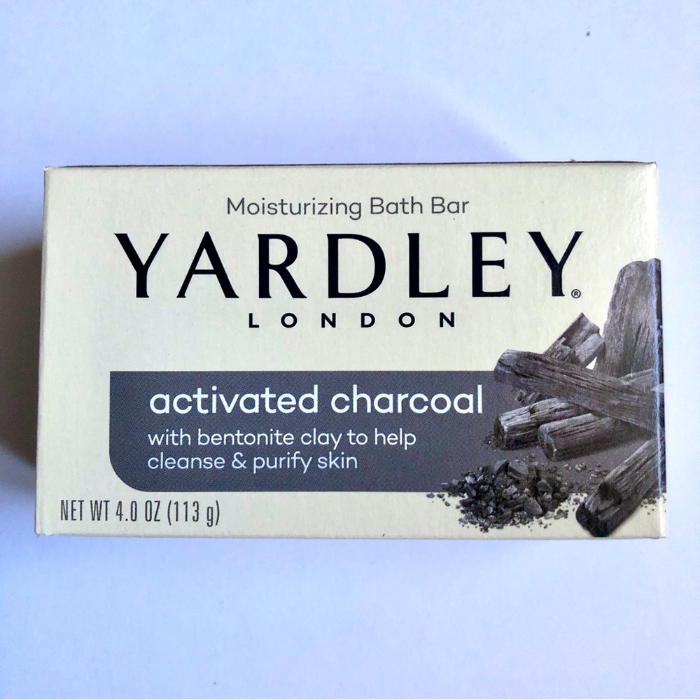 5/$20 NEW YARDLEY Bar Soap, Activated Charcoal Moisturizing Bath Bar 4 oz